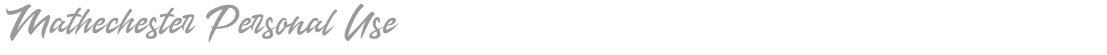 Mathechester font preview